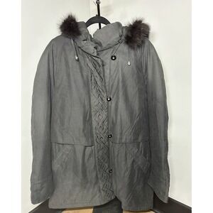 Utex Design Women's 3X Coat Full Zip Winter Coat Long Black